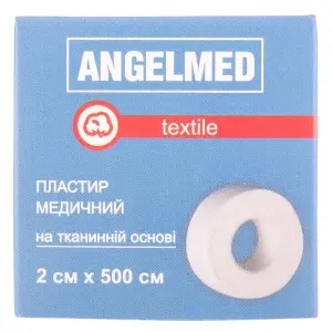 Пластир медичний Family Angelmed (АнгелМед) на тканинній основі 2см х 500см 1 шт Пластир медичний Family Angelmed (АнгелМед) на тканинній основі 2см х 500см 1 шт