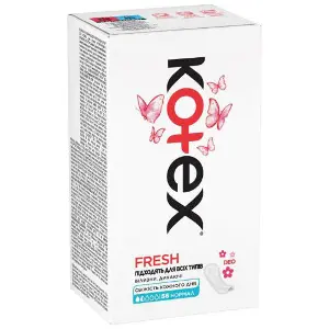 Прокладки ежедневные женские KOTEX (Котекс) Normal Deo (Нормал део) улучшенные 56 шт Прокладки ежедневные женские KOTEX (Котекс) Normal Deo (Нормал део) улучшенные 56 шт