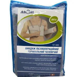 Бандаж післяопераційний Торговий Дім Алком модель 2028 торакальний чоловічий колір сірий розмір 4 Бандаж післяопераційний Торговий Дім Алком модель 2028 торакальний чоловічий колір сірий розмір 4