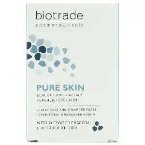 Мило-детокс BIOTRADE Pure Skin (Біотрейд Пуе Скін) для шкіри обличчя і тіла з розширенними порами 100 г Мило-детокс BIOTRADE Pure Skin (Біотрейд Пуе Скін) для шкіри обличчя і тіла з розширенними порами 100 г