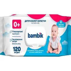 Салфетки влажные BAMBIK (Бамбик) детские с овсяным молочком с клапаном 120 шт Салфетки влажные BAMBIK (Бамбик) детские с овсяным молочком с клапаном 120 шт