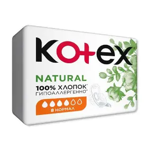Прокладки гігієнічні жіночі KOTEX (Котекс) Natural Normal (Натурал нормал) 8 шт Прокладки гігієнічні жіночі KOTEX (Котекс) Natural Normal (Натурал нормал) 8 шт