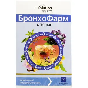 Бронхо Фарм фіточай в фільтр-пакетах по 1,5 г 20 шт Solution Pharm Бронхо Фарм фіточай в фільтр-пакетах по 1,5 г 20 шт Solution Pharm
