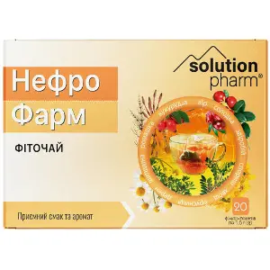 НефроФарм фиточай почечный в фильтр-пакетах по 1,5 г 20 шт Solution Pharm НефроФарм фиточай почечный в фильтр-пакетах по 1,5 г 20 шт Solution Pharm