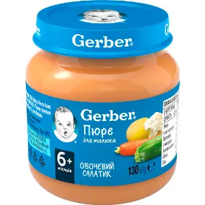 Пюре овочеве дитяче NESTLE GERBER (Нестле Гербер) Овочевий мікс з 6-ти місяців 130 г Пюре овочеве дитяче NESTLE GERBER (Нестле Гербер) Овочевий мікс з 6-ти місяців 130 г