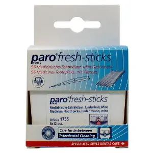 Зубочистки медичні PARO (Паро) fresh-sticks з ментолом 96 шт Зубочистки медичні PARO (Паро) fresh-sticks з ментолом 96 шт