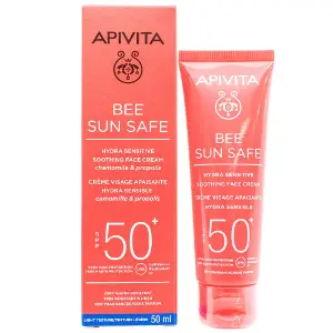 Крем для обличчя APIVITA (Апівіта) BEE SUN SAFE (Бі сан сейф) сонцезахисний заспокійливий SPF 50+ 50 мл Крем для обличчя APIVITA (Апівіта) BEE SUN SAFE (Бі сан сейф) сонцезахисний заспокійливий SPF 50+ 50 мл