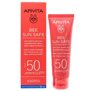 Крем для обличчя APIVITA (Апівіта) BEE SUN SAFE (Бі сан сейф) сонцезахисний проти пігментних плям і захисту від старіння SPF 50 50 мл Крем для обличчя APIVITA (Апівіта) BEE SUN SAFE (Бі сан сейф) сонцезахисний проти пігментних плям і захисту від старіння SPF 50 50 мл