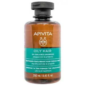 Шампунь для жирных волос APIVITA (Апивита) OILY HAIR с мятой и прополисом 250 мл Шампунь для жирных волос APIVITA (Апивита) OILY HAIR с мятой и прополисом 250 мл