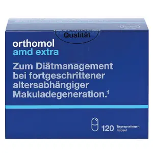 Ортомол АМД Екстра (Orthomol AMD Extra) вітамінний комплекс для нормалізації зору капсули на курс прийому 120 днів Ортомол АМД Екстра (Orthomol AMD Extra) вітамінний комплекс для нормалізації зору капсули на курс прийому 120 днів