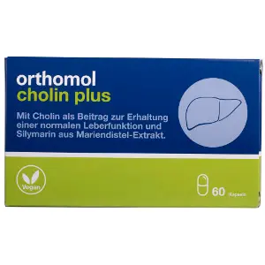 Ортомол Холин Плюс (Orthomol Cholin Plus) витаминный комплекс для улучшения работы печени капсули на курс приема 30 дней Ортомол Холин Плюс (Orthomol Cholin Plus) витаминный комплекс для улучшения работы печени капсули на курс приема 30 дней