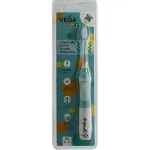 Зубна щітка електрична Vega (Вега) дитяча звукова модель Kids VK-400B LIGHT-UP блакитна Зубна щітка електрична Vega (Вега) дитяча звукова модель Kids VK-400B LIGHT-UP блакитна