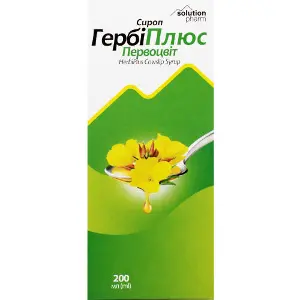 ГербіПлюс Первоцвіт сироп флакон 200 мл Solution Pharm ГербіПлюс Первоцвіт сироп флакон 200 мл Solution Pharm