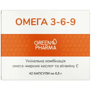 Омега 3-6-9 капсули загальнозміцнюючої дії по 0,5 г 42 шт Омега 3-6-9 капсули загальнозміцнюючої дії по 0,5 г 42 шт