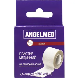 Пластырь медицинский Angelmed (АнгелМед) на бумажной основе 2,5 см х 500 см 1 шт Пластырь медицинский Angelmed (АнгелМед) на бумажной основе 2,5 см х 500 см 1 шт