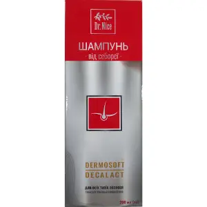 Шампунь для волос от себореи DR.NICE (Доктор Найс) с комплексом Dermоsoft Decalaсt флакон 200 мл Шампунь для волос от себореи DR.NICE (Доктор Найс) с комплексом Dermоsoft Decalaсt флакон 200 мл