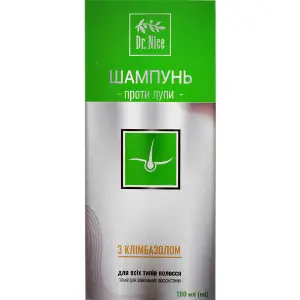 Шампунь для волос против перхоти DR.NICE (Доктор Найс) с климбазолом флакон 100 мл Шампунь для волос против перхоти DR.NICE (Доктор Найс) с климбазолом флакон 100 мл