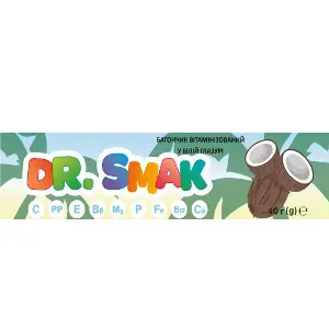 Батончик вітамінізований Dr.Smak (Др. Смак) в білой глазурі 40 г Батончик вітамінізований Dr.Smak (Др. Смак) в білой глазурі 40 г