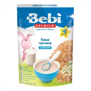 Каша молочна дитяча BEBI PREMIUM (Бебі Преміум) Гречка для дітей з 4-х місяців м'яка упаковка 200 г Каша молочна дитяча BEBI PREMIUM (Бебі Преміум) Гречка для дітей з 4-х місяців м'яка упаковка 200 г