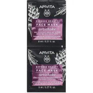 Маска для обличчя APIVITA (Апівіта) EXPRESS BEAUTY (Експрес бьюті) освітлююча з артишоком 8 мл 2 шт Маска для обличчя APIVITA (Апівіта) EXPRESS BEAUTY (Експрес бьюті) освітлююча з артишоком 8 мл 2 шт
