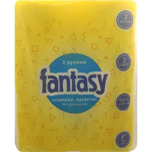 Полотенца бумажные FANTASY (Фентези) двухслойные белые 2 рулона (11,5 м) Полотенца бумажные FANTASY (Фентези) двухслойные белые 2 рулона (11,5 м)
