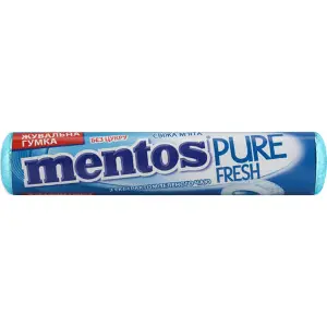 Гумка жувальна MENTOS (Ментос) Pure Fresh М'ята 15,75 г Гумка жувальна MENTOS (Ментос) Pure Fresh М'ята 15,75 г