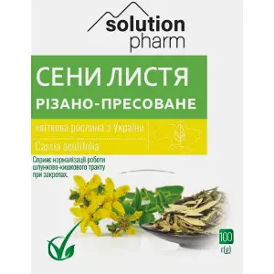 Сени листя різано-пресовані пачка 100 г Solution Pharm Сени листя різано-пресовані пачка 100 г Solution Pharm