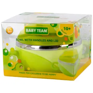 Тарілка дитяча BABY TEAM (Бебі Тім) артикул 6092 з кришкою та ручками глибока з нержавіючої сталі з 10-ти місяців Тарілка дитяча BABY TEAM (Бебі Тім) артикул 6092 з кришкою та ручками глибока з нержавіючої сталі з 10-ти місяців