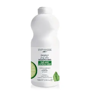 Шампунь для нормального та жирного волосся BYPHASSE (Біфаз) Family Fresh Delice з лаймом та зеленим чаєм 750 мл Шампунь для нормального та жирного волосся BYPHASSE (Біфаз) Family Fresh Delice з лаймом та зеленим чаєм 750 мл