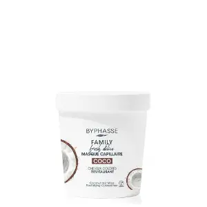 Маска для пофарбованого волосся BYPHASSE (Біфаз) Family Fresh Delice з кокосом 250 мл Маска для пофарбованого волосся BYPHASSE (Біфаз) Family Fresh Delice з кокосом 250 мл