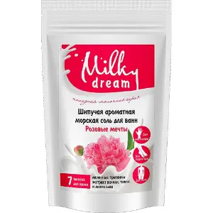 Сіль морська шипуча MILKY DREAM (Мілки Дрім) Рожеві мрії дой-пак 300 г Сіль морська шипуча MILKY DREAM (Мілки Дрім) Рожеві мрії дой-пак 300 г