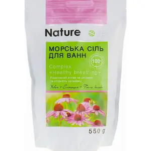 Сіль морська для ванн NATURE CODE (Натур Код) Healthy breathing 550 г Сіль морська для ванн NATURE CODE (Натур Код) Healthy breathing 550 г