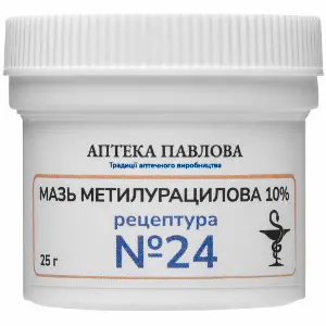 Мазь метилурацилова 10 % 25 г Э Мазь метилурацилова 10 % 25 г Э