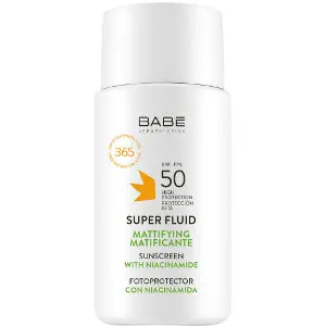 Флюїд супер для обличчя BABE LABORATORIOS (Бабе Лабораторіос) сонцезахисний з матуючим ефектом з SPF50 50 мл Флюїд супер для обличчя BABE LABORATORIOS (Бабе Лабораторіос) сонцезахисний з матуючим ефектом з SPF50 50 мл