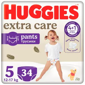 Підгузки-трусики для дітей HUGGIES (Хагіс) Pants (Пентс) 5 Elite Soft/Extra Care Mega від 12 до 17 кг 34 шт Підгузки-трусики для дітей HUGGIES (Хагіс) Pants (Пентс) 5 Elite Soft/Extra Care Mega від 12 до 17 кг 34 шт