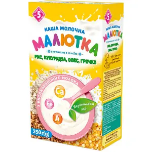 Каша молочная Хорол Малютка рис, кукуруза, овес, гречка 250 г Каша молочная Хорол Малютка рис, кукуруза, овес, гречка 250 г