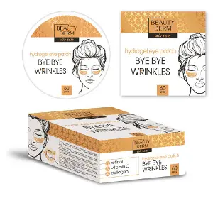 Патчи для кожи вокруг глаз Beauty Derm (Бьюти дерм) золотые гидрогелевые Bye Bye wrinkles 60 шт Патчи для кожи вокруг глаз Beauty Derm (Бьюти дерм) золотые гидрогелевые Bye Bye wrinkles 60 шт