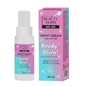 Крем для лица Beauty Derm (Бьюти дерм) ночной Ready?Glow! 50 мл Крем для лица Beauty Derm (Бьюти дерм) ночной Ready?Glow! 50 мл