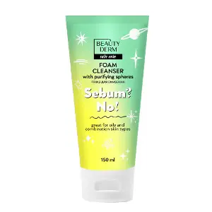 Пінка для вмивання Beauty Derm (Бьюті дерм) з очищуючими сферами Sebum?No! 150мл Пінка для вмивання Beauty Derm (Бьюті дерм) з очищуючими сферами Sebum?No! 150мл