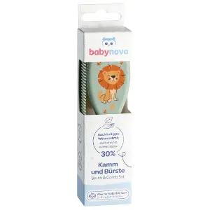 Гребінець і щітка з натуральною щетиною дитяча BABY-NOVA (Бебі нова) для хлопчика колір в асортименті Гребінець і щітка з натуральною щетиною дитяча BABY-NOVA (Бебі нова) для хлопчика колір в асортименті