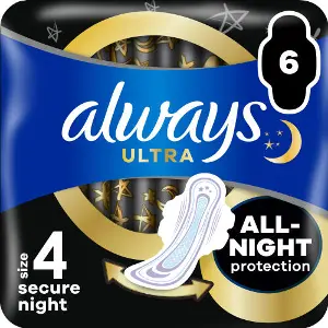 Прокладки гігієнічні жіночі ALWAYS (Олвейс) Ultra Night Secure (Ультра найт секюр) нічні екстра захист ультратонкі ароматизовані 6 шт Прокладки гігієнічні жіночі ALWAYS (Олвейс) Ultra Night Secure (Ультра найт секюр) нічні екстра захист ультратонкі ароматизовані 6 шт