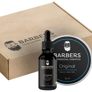 Набор для ухода за бородой BARBERS (Барберс) Original масло 30 мл + бальзам 50 мл Набор для ухода за бородой BARBERS (Барберс) Original масло 30 мл + бальзам 50 мл