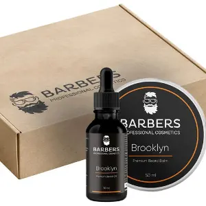 Набор для ухода за бородой BARBERS (Барберс) Brooklyn масло 30 мл + бальзам 50 мл Набор для ухода за бородой BARBERS (Барберс) Brooklyn масло 30 мл + бальзам 50 мл