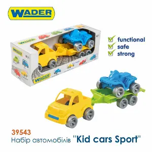 Набор игровой WADER (Вадер) 39543 Авто Kid cars Sport пикап + квадроцикл Набор игровой WADER (Вадер) 39543 Авто Kid cars Sport пикап + квадроцикл