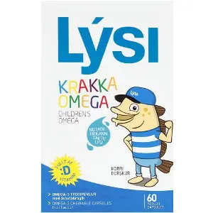 Омега-3 (рыбий жир) LYSI (Лиси) с витамином D для детей капсулы жевательные с фруктовым вкусом упаковка 60 шт Омега-3 (рыбий жир) LYSI (Лиси) с витамином D для детей капсулы жевательные с фруктовым вкусом упаковка 60 шт