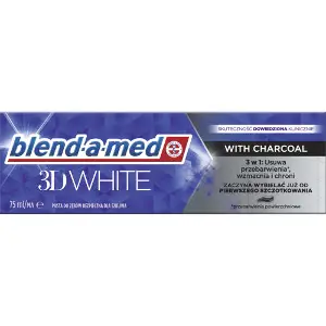 Зубна паста BLEND-A-MED (Блендамед) 3D White З деревним вугіллям 75 мл Зубна паста BLEND-A-MED (Блендамед) 3D White З деревним вугіллям 75 мл