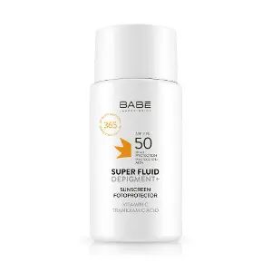 Флюїд супер для обличчя BABE LABORATORIOS (Бабе Лабораторіос) сонцезахисний депігмент з транексамовою кислотою і вітаміном С SPF 50 50 мл Флюїд супер для обличчя BABE LABORATORIOS (Бабе Лабораторіос) сонцезахисний депігмент з транексамовою кислотою і вітаміном С SPF 50 50 мл