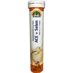 Вітаміни SUNLIFE (Санлайф) Ace + Selen з селеном таблетки шипучі упаковка 20 шт Вітаміни SUNLIFE (Санлайф) Ace + Selen з селеном таблетки шипучі упаковка 20 шт