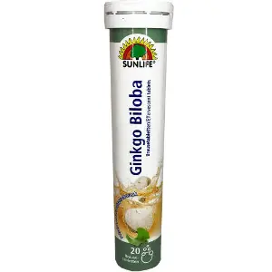 Вітаміни SUNLIFE (Санлайф) Ginkgo Biloba Гінкго білоба таблетки шипучі туба 20 шт Вітаміни SUNLIFE (Санлайф) Ginkgo Biloba Гінкго білоба таблетки шипучі туба 20 шт