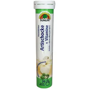 Витамины SUNLIFE (Санлайф) Artischocke+Vitamine Артишок + витамины таблетки шипучие туба 20 шт Витамины SUNLIFE (Санлайф) Artischocke+Vitamine Артишок + витамины таблетки шипучие туба 20 шт